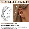 12-piece set of 14K plated clip-on earrings for women, clip-on ear cartilage earrings, adjustable false earrings - 2 of 4