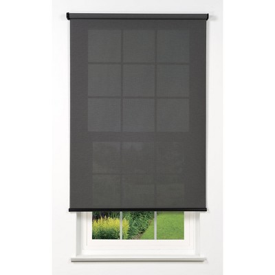 Linen Avenue Cordless 5% Solar Screen Standard Roller Shade, Black, Charcoal, and Gray (Arrives 1/4" Narrower)