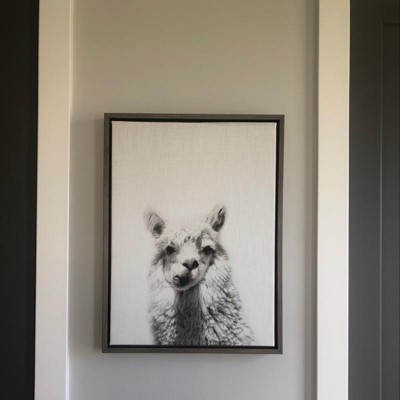 10x10 Framed Canvas White - Mondo Llama™ : Target