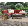 Leisure Made Mitchell 5pc Wicker Sectional in Red Fabric - 2 of 4