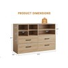 Nasitip Wood Dresser with Adjustable Shelves, Modern Chests of 4 Drawers with Open Storage, TV Stand for Living Room, Hallway, Bedroom - 3 of 4