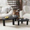 Lirago Wood Nesting Coffee Tables (Set of 2) 34*25 Black - 4 of 4