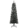 vidaXL Slim Green/White Christmas Tree with Stand - 4ft Artificial Xmas Tree with Snow, Bushy PVC Tips - 2 of 4