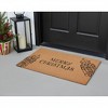 HomeRoots 17" X 29" Brown And Black Christmas Merry Christmas Outdoor Coir Door Mat - 2 of 4