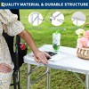 Aluminum 24”x17”Folding Camping Table with MDF Tabletop, Adjustable Height(9"–23") Portable Table for Outdoor, Beach Picnics, and RV Trips - 4 of 4