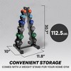 HolaHatha Neoprene Dumbbell Weight Set w/ Storage Rack - 4 of 4
