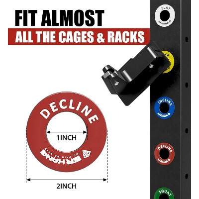 Power Cage Magnetic Position Markers, 1 Inch Power Rack Reminder Labels, Squat Rack Magnets Identifier Rings for Home Gym(5 Pairs)