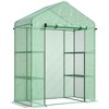 CAVINAS 7'x5'x6' Greenhouse with Mesh Door and Vent Windows, UV protective for Growing Flowers, Herbs - 2 of 4