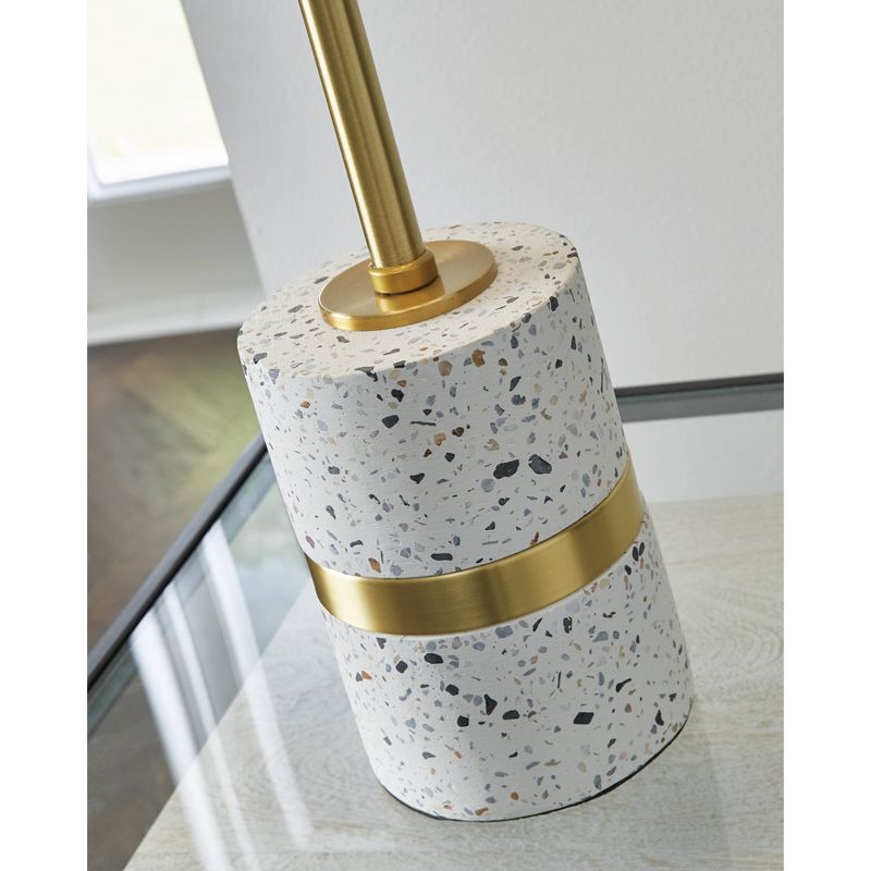 Signature Design by Ashley Maywick Table Lamp White/Brass, 3 of 5