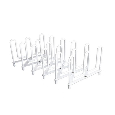 LunaLulinlk Expandable Pan & Lid Organizer, White