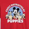 Women's - Disney Classics - Easily Distracted By Puppies Cropped Graphic T-Shirt - 2 of 4