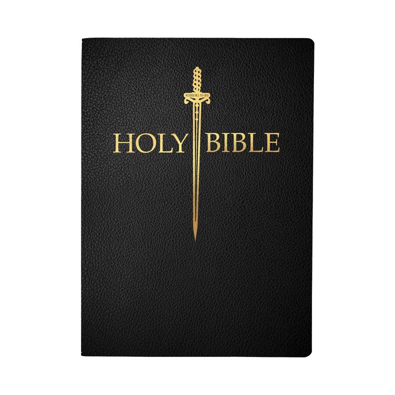KJV Sword Bible, Large Print, Black Bonded Leather, Thumb Index - (King James Version Sword Bible) by  Whitaker House (Leather Bound), 1 of 2