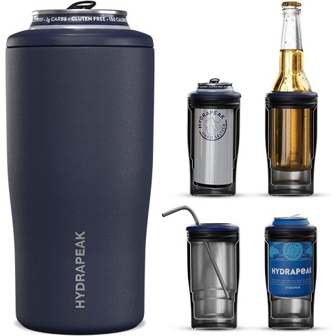 Hydrapeak 4-in-1 Insulated Bottle and Can Cooler Stainless Steel Double  Wall Vacuum Insulated Fits 12 oz Slim Cans, Standard 12 oz Cans, and 12oz  Beer