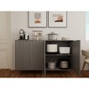 Modern Kitchen Storage Cabinet with Shelves and Enclosed Space, Compact Space-Saving Organizer for Appliances, Cookware, and Essentials - 3 of 4