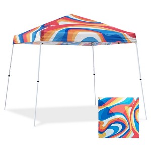 EAGLE PEAK Slant Leg Pop-up Canopy Tent Easy One Person Setup Instant Outdoor Beach Canopy Folding Portable Sports Shelter - 1 of 4