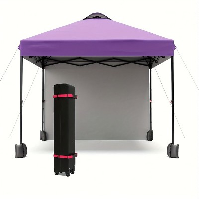 Garvee 10'x10' Outdoor Canopy Tent with Sidewall, Pop up Canopy with Vented Roof, Portable Instant Camping Beach Canopy Tents