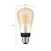 Philips Hue White Ambiance Filament ST19 Bluetooth LED Smart Bulb - 3 of 4