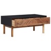 vidaXL Coffee Table 35.4"x19.7"x15.7" Solid Acacia Wood and MDF - 2 of 4