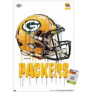 Trends International NFL Green Bay Packers - Drip Helmet 20 Unframed Wall Poster Prints - 1 of 4