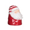 Transpac Dolomite 9.65 in. Multicolor Christmas Peeking Santa Cookie Jar - image 2 of 4