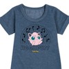 - Pokémon - Jiggypuff Music Notes Graphic Short Sleeve Fleece Dress - 2 of 4