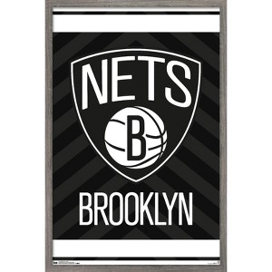Trends International NBA Brooklyn Nets - Logo 15 Framed Wall Poster Prints - 1 of 4