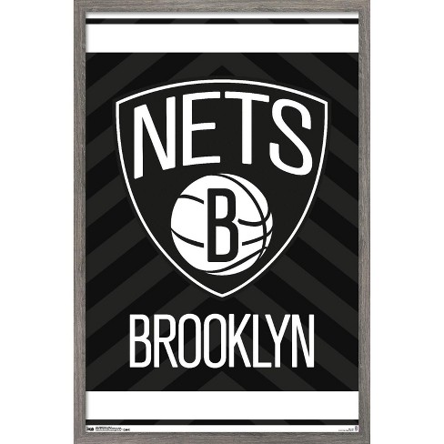 NBA Brooklyn Nets - Team 21 Wall Poster, 22.375 x 34, Framed 