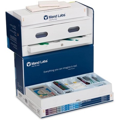 Mand Labs Electronic Series KIT-1 (Version 4) - STEM Kit with 60 Projects,165 Components,2 Guide Books,60 Videos,Workstation & 3 Premium Projects