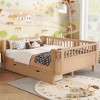 Full Size Wood Platform Bed with Rails and Drawers for Girls and Boys Bedroom - 3 of 4