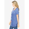 Woman Within Plus Size Short-Sleeve Scoopneck Embroidered Tunic - 4 of 4