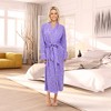 ADR Womens Soft Cotton Knit Jersey Lounge Robe with Pockets, Long Bathrobe - 3 of 4