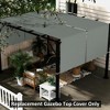 Resenkos 2 Pcs Pergola Replacement Canopy, UV Protection Pergola Shade Cover, for 10 x 10ft Pergola, Dark Gray - 3 of 4