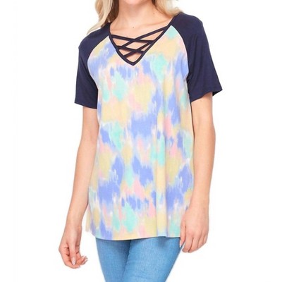 Women's Criss Cross Top - PLUS - honeyme