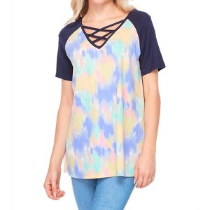 Women's Criss Cross Top - PLUS - honeyme - 1 of 4