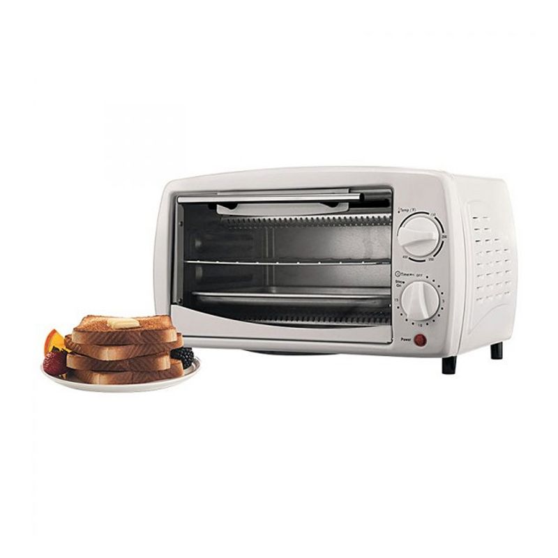 Brentwood 9-Liter 4 Slice Toaster Oven Broiler in White, 3 of 6