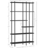 Nordlys 6-Tier Modern Metal and Brown Wood Bookshelf Modern Design Style Living Room - 4 of 4