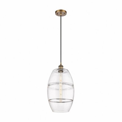 Vaz - 1 Light Cord Hung Mini Pendant In Industrial Style-18.5 Inches Tall and 10 Inches Wide