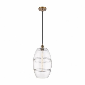 Vaz - 1 Light Cord Hung Mini Pendant In Industrial Style-18.5 Inches Tall and 10 Inches Wide - 1 of 1
