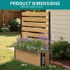 DoCred Air Conditioner Fence, Freestanding Privacy Fence,1-2Panel Wood Screens with Planter Box for Outdoor AC, Trash Can, Pool Equipment Enclosure - 2 of 4