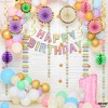 KatchOn, Macaron Birthday Decorations Set - Pack of 18 | Pastel Happy Birthday Decorations | Birthday Honeycombs - 3 of 4
