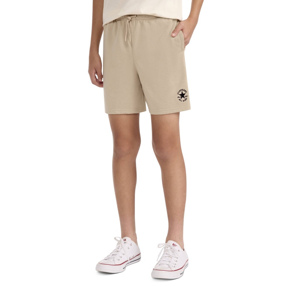 Converse® Boys' 'Above the Knee' French Terry Shorts - Tan S