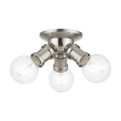 Livex Lighting Lansdale 3 - Light Flush Mount in  Brushed Nickel
