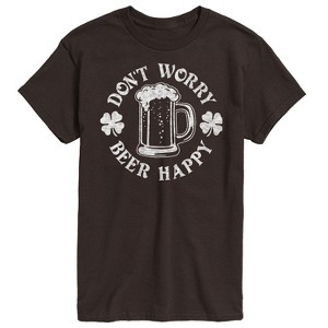 Men's - Instant Message - Don't Worry Beer Happy Short Sleeve Graphic T-Shirt - 1 of 4