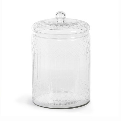 Park Hill Collection Carraway Etched Glass Canister Large