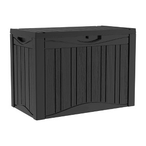 45 Gallon Lockable Resin Deck Box - Waterproof Outdoor Storage for Patio Furniture & Garden Tools, UV-Resistant Design - 1 of 4
