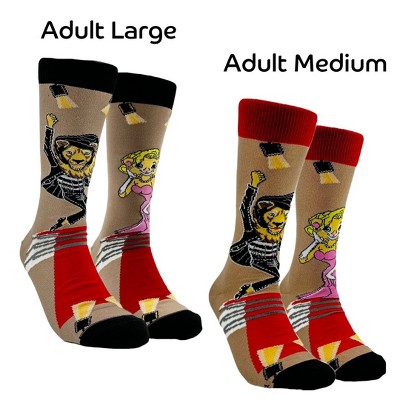 Lion Marylin & Elvis Socks (Left / Right) - from the Sock Panda (Men's or Women's Sizes)