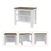 NicBex Kitchen Island Cart with 3 Open Shelves,Kitchen Island with Storage and Large Work Top,Modern Kitchen Cart,Island Table for Kitchen - 4 of 4