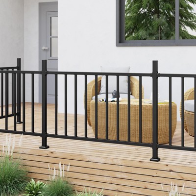 Indoor & Outdoor Metal Railing Kit with Post for Decks and Balcony