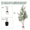 Tree City 5.2ft Faux Olive Tree - 2 Stems Artificial Olive Plant with 560 Leaves, Black Sand in White Pot for Home Decor - 4 of 4