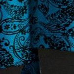 deep teal sketch paisley